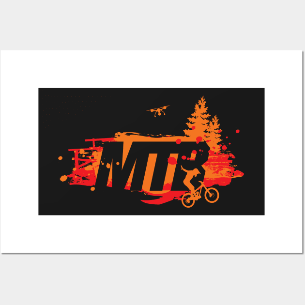 MTB - Mountain Biking Wall Art by Hoyda